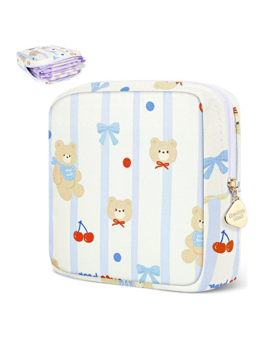 Bolsa de Almacenamiento para Compresas Higiénicas Desing Wish Oso con Lazo