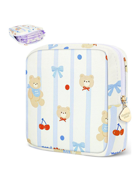 Bolsa de Almacenamiento para Compresas Higiénicas Desing Wish Oso con Lazo