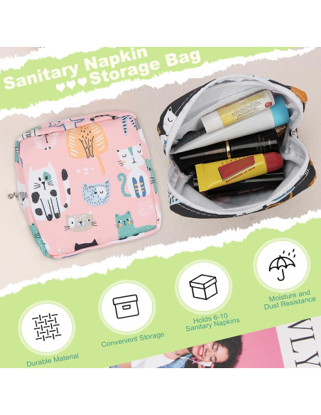 Bolsa de Almacenamiento para Compresas Higiénicas Desing Wish Oso con Lazo