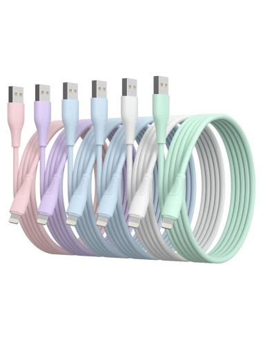 6 Cables Lightning NKNZLY 0.91/1.83/3.05 m MFi iPhone