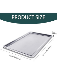 Bandeja de Goteo de Aceite Gisafai 90 x 60 cm Acero Inoxidable 2