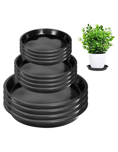 Platillos para Plantas PeoMev 12pcs Redondos 6-8-10 Pulgadas