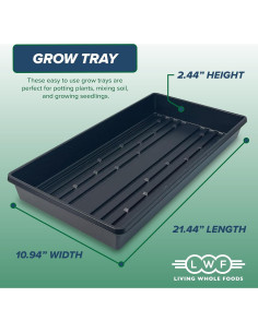 10 Bandejas de Cultivo Living Whole Foods 20x10cm Sin Drenaje 2
