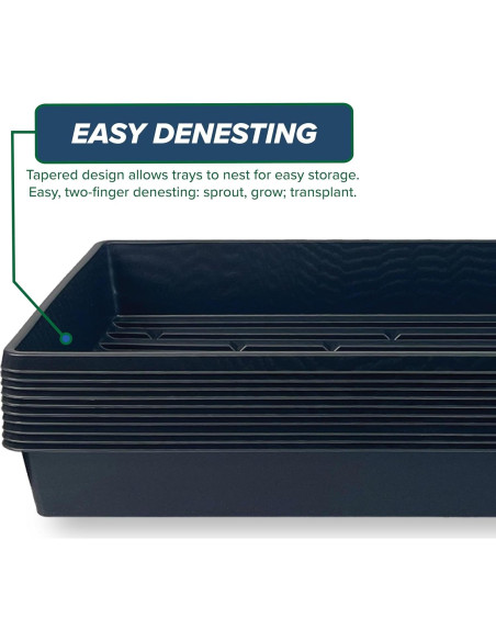 10 Bandejas de Cultivo Living Whole Foods 20x10cm Sin Drenaje