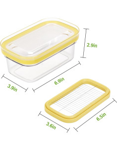 Contenedor de Mantequilla Hermético ShineMe 280g con Cortador 2