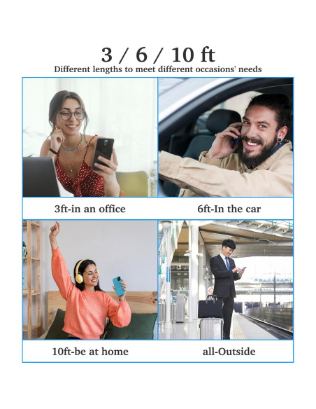 6 Cables Lightning NKNZLY 0.91/1.83/3.05 m MFi iPhone