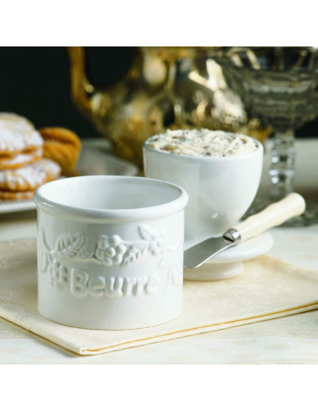 Butter Bell Crock Cerámica Francesa Floral 125g L. Tremain