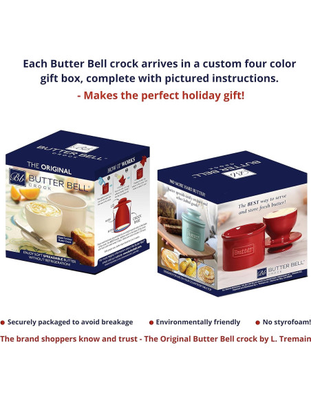 Butter Bell Crock Cerámica Francesa Floral 125g L. Tremain