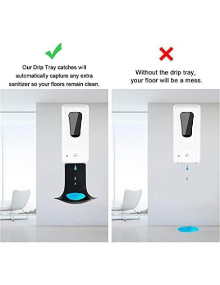 Bandeja de Goteo POKOTO para Dispensador de Jabón Negro