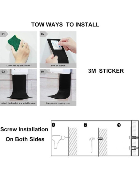 Bandeja de Goteo POKOTO para Dispensador de Jabón Negro