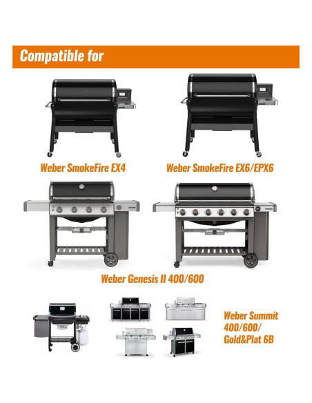 NUPICK 35 Bandejas de Goteo Aluminio para Parrillas Weber