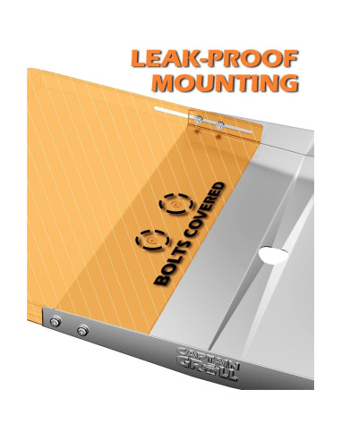 Bandeja de goteo ajustable CaptainGrill 61-76 cm acero inoxidable