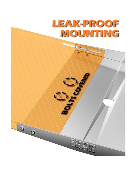 Bandeja de goteo ajustable CaptainGrill 61-76 cm acero inoxidable