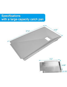 Bandeja de grasa LS'BABQ para parrilla Monument 4 quemadores 2