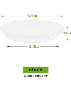 5 Paquetes de Plato para Plantas SAUCERHOME 16.5 cm Negro 2