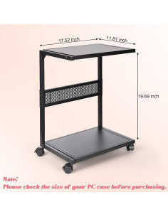 Soporte para PC Liitrton BGHK4122 con Ruedas y 2 Niveles 2