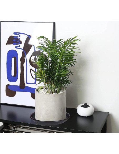 5 Paquetes de Plato para Plantas SAUCERHOME 16.5 cm Negro