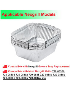 Repuestos de bandeja de grasa Nexgrill DONSIQIZZ - 30 forros desechables 2