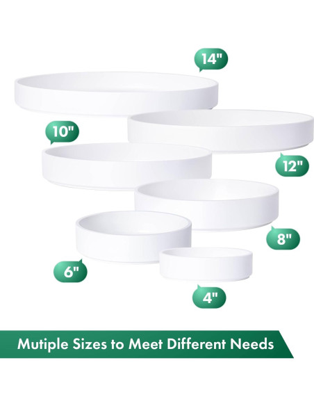 Plato de Planta Phoenix Vine 30.48 cm Blanco Mate con Drenaje