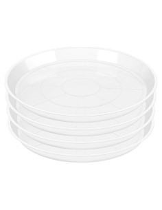 Paquete de 4 platos para plantas OUPSAUI 35.6 cm transparentes