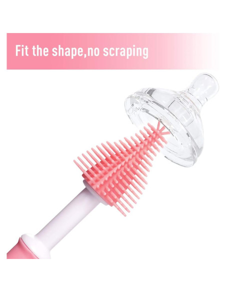 Juego de Cepillos de Limpieza Oligey para Bebés - Silicona 3 en 1