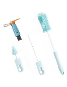 Cepillo de Limpieza de Botellas Chemimoso, 4 Piezas, Azul