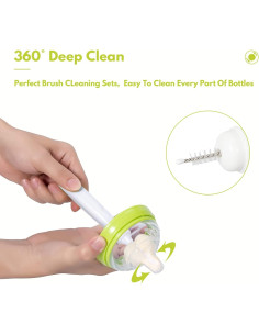 Juego de Cepillos para Botellas de Bebé CAREBABYMORE 8 Pcs 2