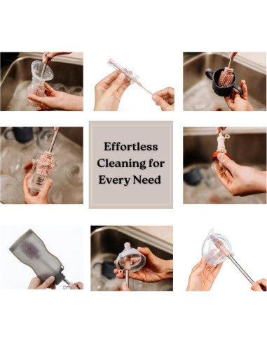 Kit de Cepillos de Limpieza de Silicona Haakaa - 3 Unidades