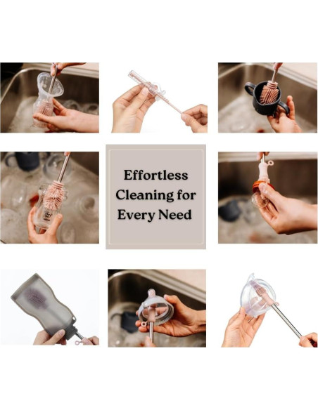 Kit de Cepillos de Limpieza de Silicona Haakaa - 3 Unidades