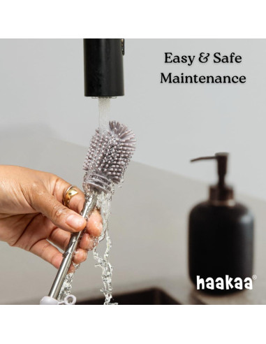 Kit de Cepillos de Limpieza de Silicona Haakaa - 3 Unidades