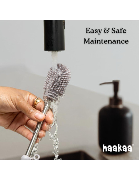 Kit de Cepillos de Limpieza de Silicona Haakaa - 3 Unidades
