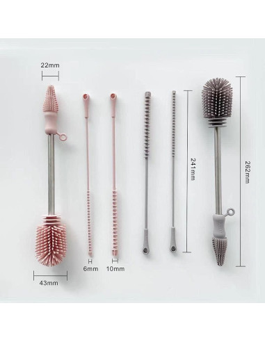 Kit de Cepillos de Limpieza de Silicona Haakaa - 3 Unidades