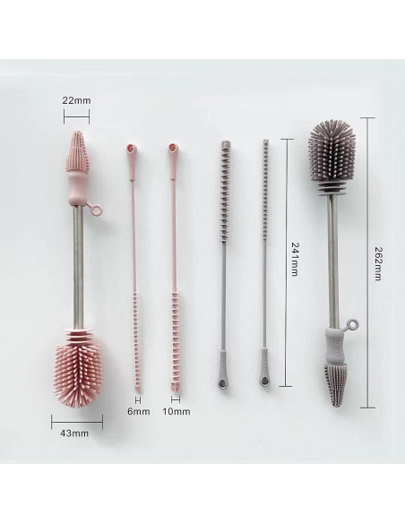 Kit de Cepillos de Limpieza de Silicona Haakaa - 3 Unidades