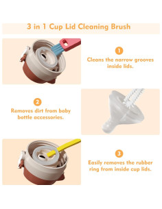 Cepillo de limpieza 3 en 1 NONENDU para tazas y botellas 2