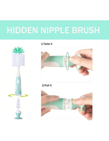 Juego de Cepillos Limpiadores de Biberones Anivona 4 en 1