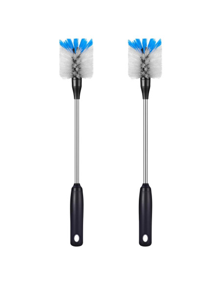 Cepillo de Botellas MOSOLAN 38 cm Paquete de 2 Acero Inoxidable
