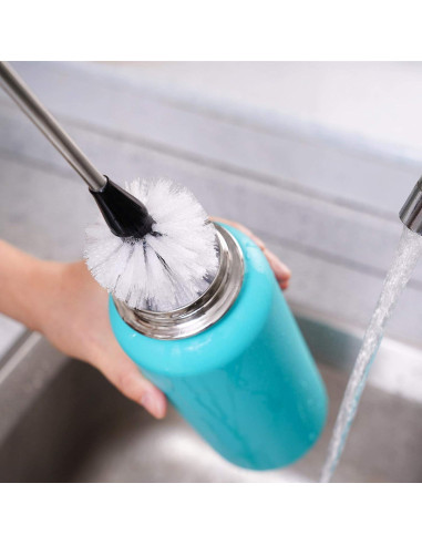 Cepillo de Botellas MOSOLAN 38 cm Paquete de 2 Acero Inoxidable