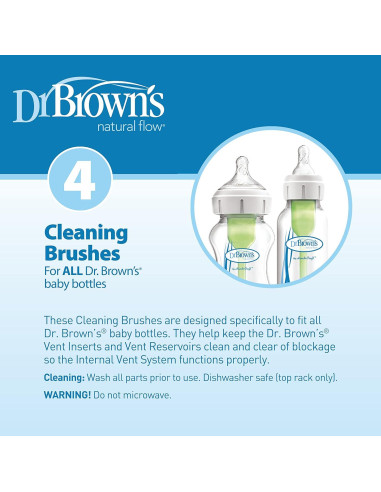 Cepillos de Limpieza Dr. Brown's para Biberones - Paquete de 4