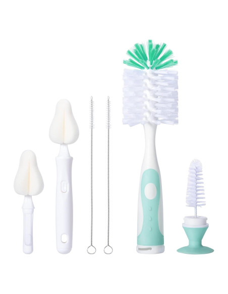 Juego de cepillos para biberones CAREBABYMORE 5 piezas Verde