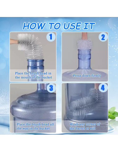 Cepillo para Botellas Musibo - Paquete de 3, Mango Largo, Nylon