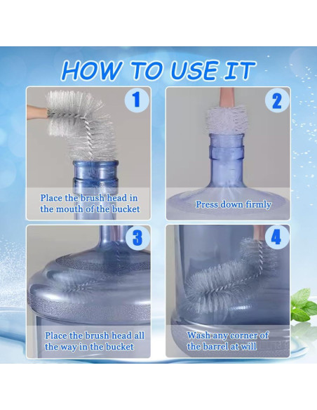 Cepillo para Botellas Musibo - Paquete de 3, Mango Largo, Nylon