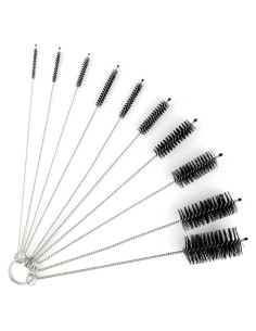 Juego de 10 Cepillos Limpiadores de Pajitas TKYPZY - Negro
