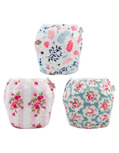 Pañales de Natación Reutilizables Babygoal - 3 Paquetes para Bebés 0-8 Meses