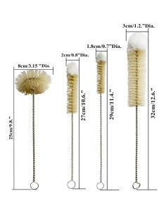 Cepillos de Botellas Coralpearl Acero Inoxidable X 4 Piezas 2
