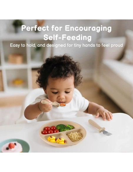 Set de Cubiertos para Niños Eascrozn 6 Piezas Acero Inoxidable