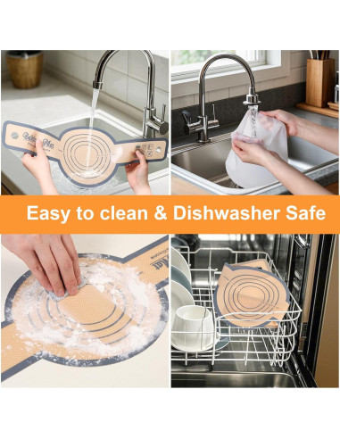 Sling de Pan de Silicona E-GOODSCOOP 2 PCS Antiadherente 500C