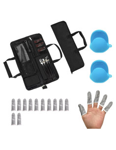 Bolsa de Cuchillos de Chef Qchengsan con 13 Ranuras y Protectores