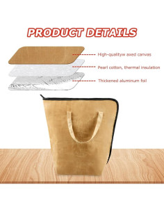 Manta BBQ LOQJSS con manoplas y pinzas, 46x25x20cm 2