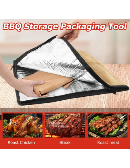 Manta BBQ LOQJSS con manoplas y pinzas, 46x25x20cm Manta BBQ LOQJSS con manoplas y pinzas, 46x25x20cm