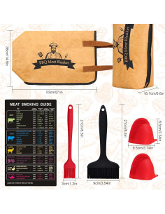 Manta BBQ Ttarxug para Reposar Carne + Guantes y Brochas 2